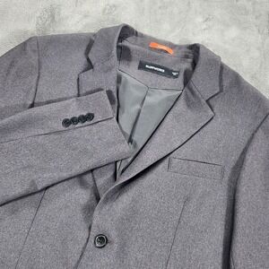 Bluffworks Blazer Mens 46R Gray Classic 2‎ Button Gramercy Jacket Made USA BW310